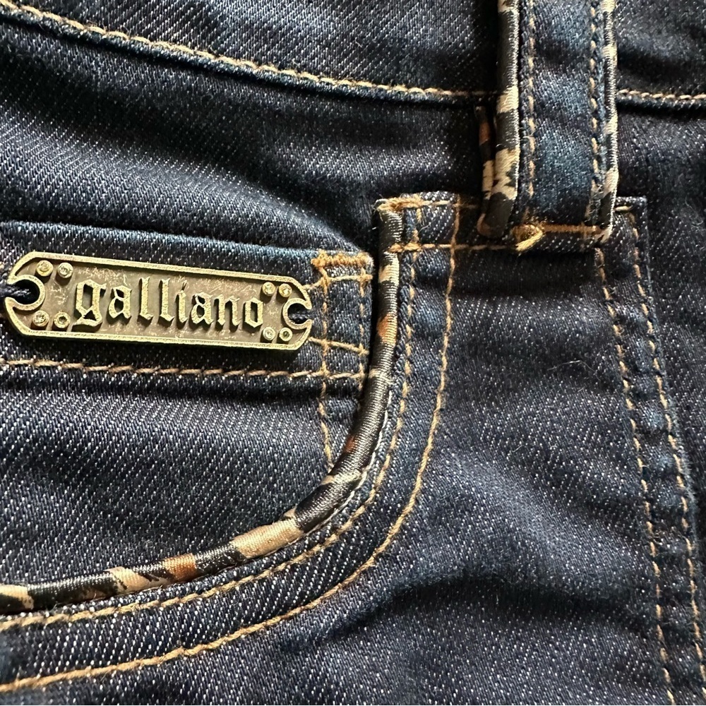 John Galliano Logo Denim Overalls 38 / 4 NWOT - Picture 6 of 16